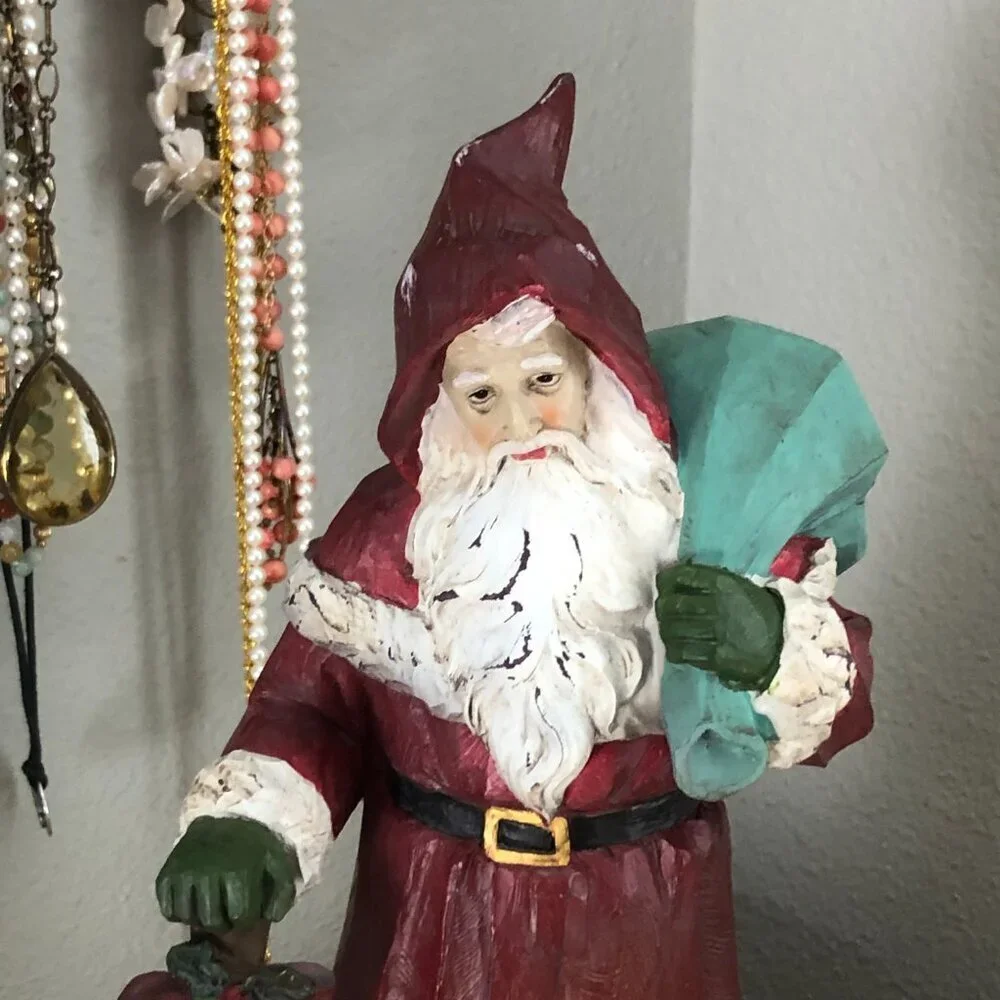 Creative Old World Santa With Cane & Satchel Christmas Holiday 15.5
